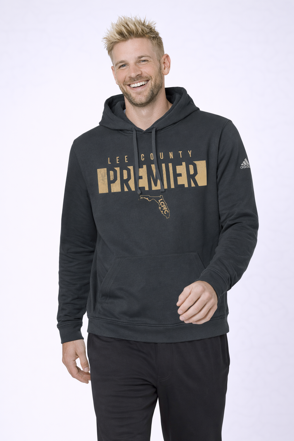 Lee County Premier adidas Fleece Hooded Sweatshirt