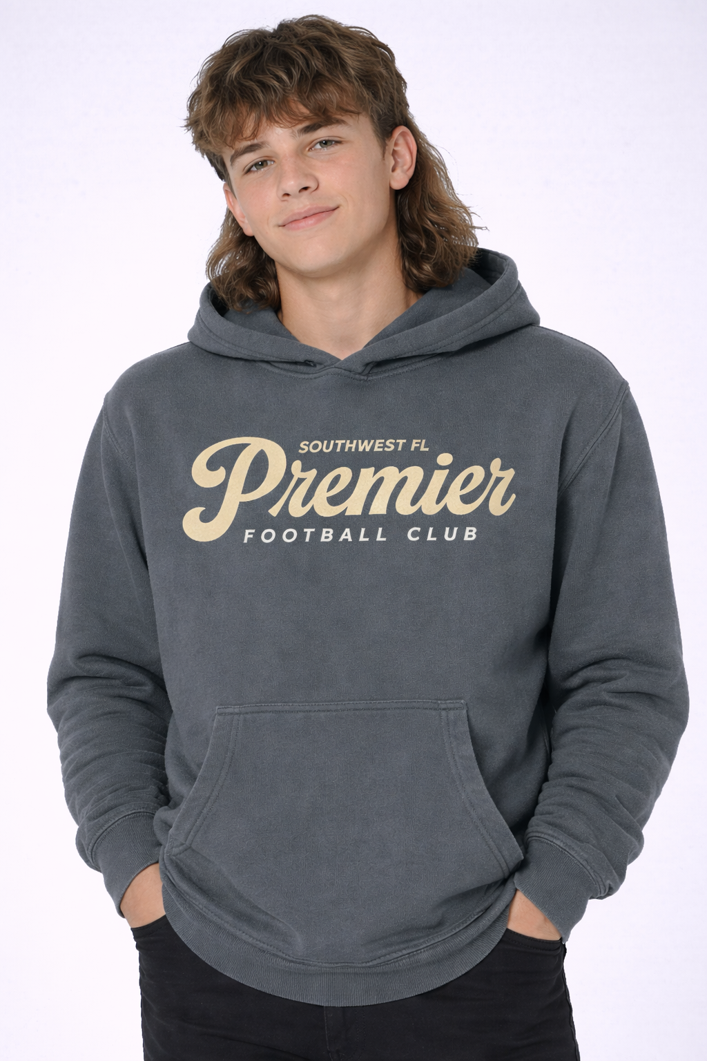 Southwest FL Premier Youth Midweight Pigment-Dyed Hooded Sweatshirt