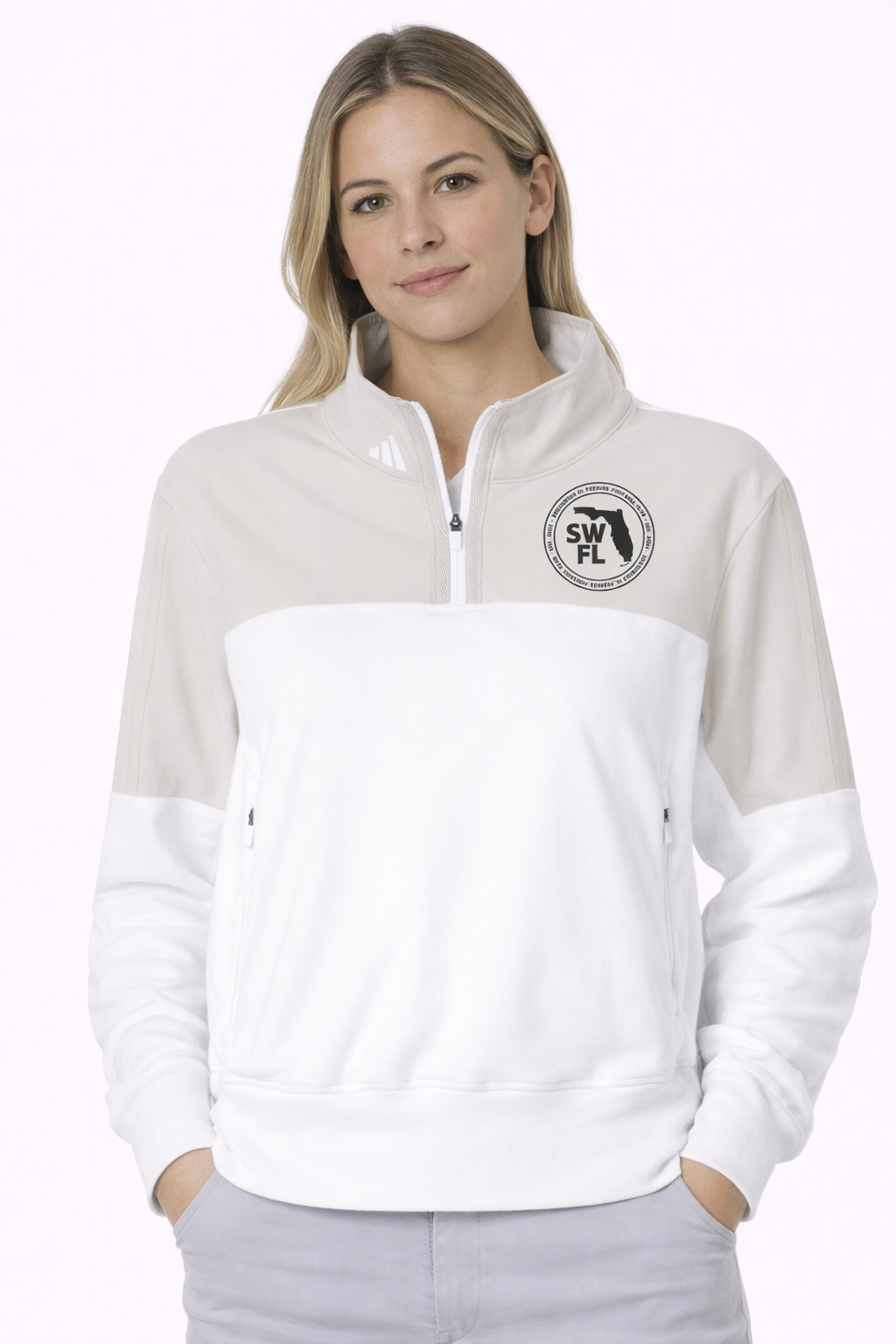 Lee County Premier adidas Women's Fleece Quarter Zip Pullover