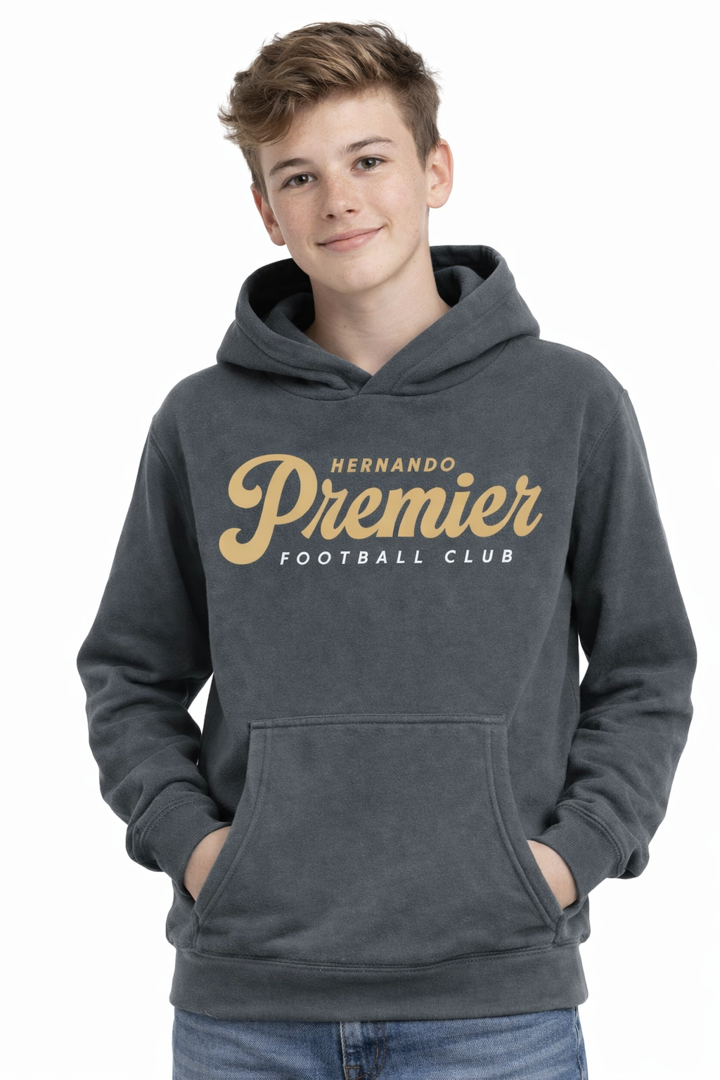 Hernando Premier Youth Midweight Pigment-Dyed Hooded Sweatshirt