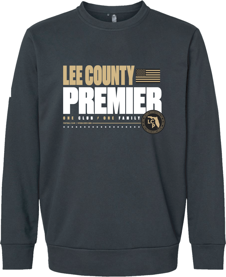 Lee County Premier adidas Fleece Crewneck Sweatshirt